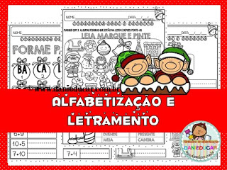 Alfabetização e letramento atividades - Natal - Dani Educar