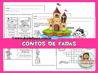 Atividades de alfabetização - Contos de fadas - Dani Educar
