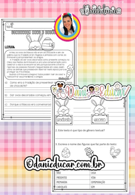 Atividades de alfabetização texto informativo