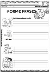Atividades de alfabetização forme frases