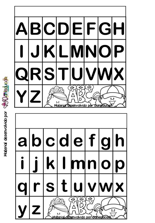 tabela do alfabeto para imprimir
