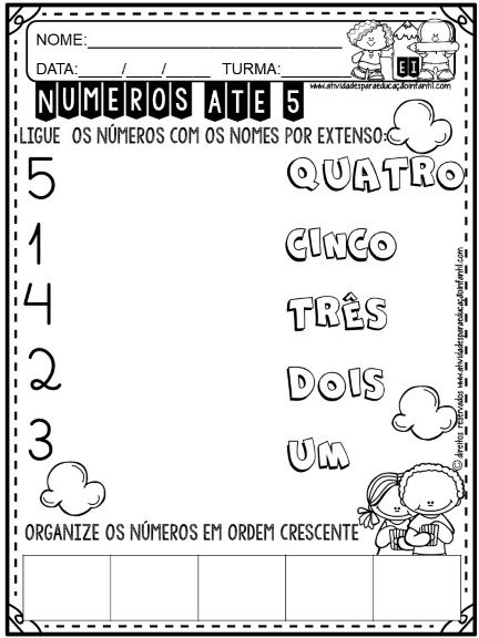 Atividades matemática pipoca numérica