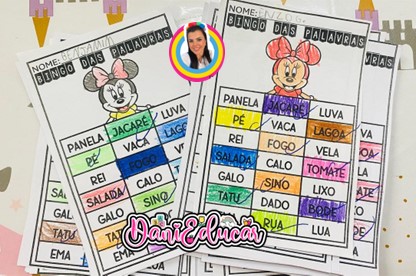 Bingo das palavras simples