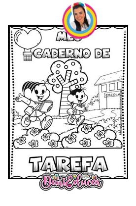 Capas para caderno colorir