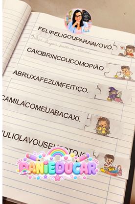 Atividades de segmentação de palavras